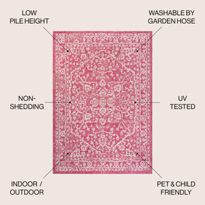 Malta Bohemian Medallion Textured Weave Indoor/Outdoor Area Rug