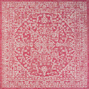 Malta Bohemian Medallion Textured Weave Indoor/Outdoor Square Area Rug