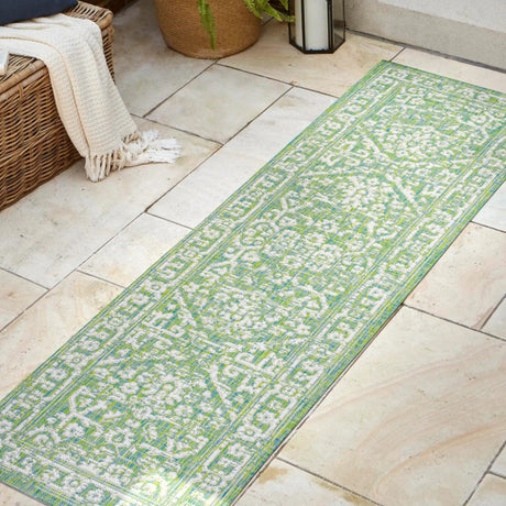 Malta-Bohemian-Medallion-Textured-Weave-Indoor/Outdoor-Runner-Rug-Runner-Rugs