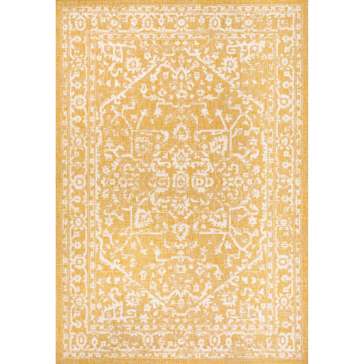 Malta Bohemian Medallion Textured Weave Indoor/Outdoor Area Rug