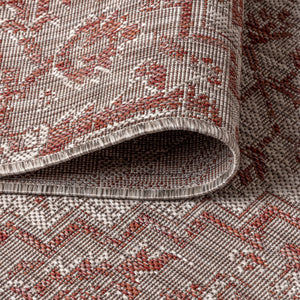 Estrella Bohemian Medallion Textured Weave Indoor/Outdoor Round Area Rug