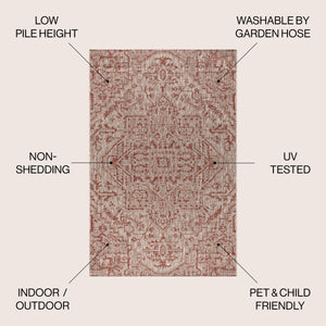 Estrella Bohemian Medallion Weave Indoor/Outdoor Area Rug