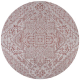 Estrella Bohemian Medallion Textured Weave Indoor/Outdoor Round Area Rug