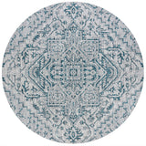 Estrella Bohemian Medallion Textured Weave Indoor/Outdoor Round Area Rug