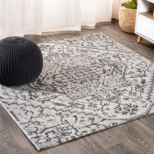 Estrella Bohemian Textured Weave Indoor/Outdoor Square Area Rug