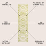 Estrella Bohemian Medallion Weave Indoor/Outdoor Runner Rug