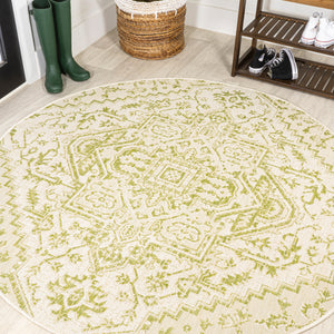 Estrella-Bohemian-Medallion-Textured-Indoor/Outdoor-Round-Area-Rug-Area-Rugs