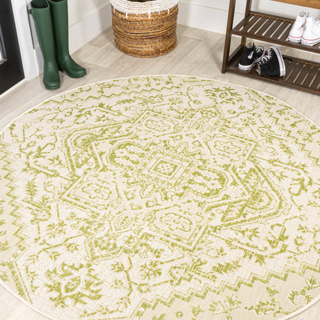 Estrella-Bohemian-Medallion-Textured-Indoor/Outdoor-Round-Area-Rug-Area-Rugs