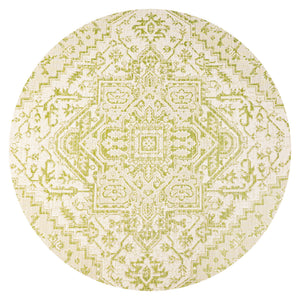 Estrella Bohemian Medallion Textured Indoor/Outdoor Round Area Rug