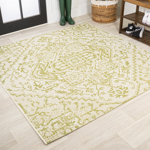 Estrella-Bohemian-Medallion-Textured-Weave-Indoor/Outdoor-Square-Area-Rug-Area-Rugs