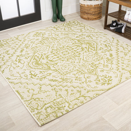 Estrella-Bohemian-Medallion-Textured-Weave-Indoor/Outdoor-Square-Area-Rug-Area-Rugs