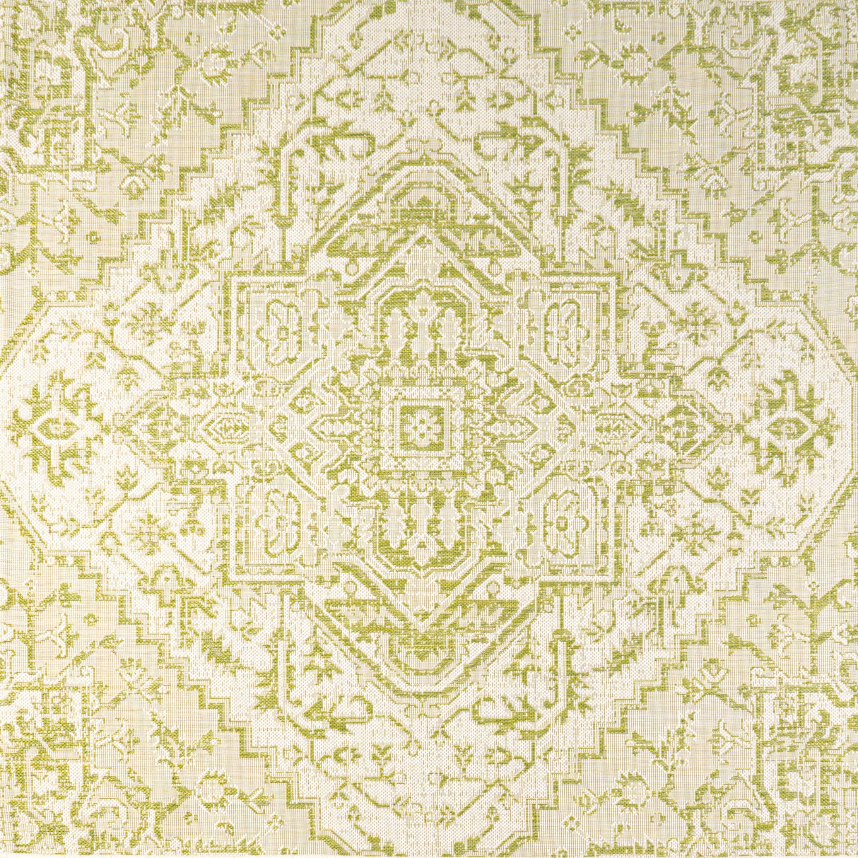 Estrella Bohemian Medallion Textured Weave Indoor/Outdoor Square Area Rug