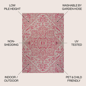 Estrella Bohemian Medallion Weave Indoor/Outdoor Area Rug