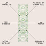 Estrella Bohemian Medallion Weave Indoor/Outdoor Runner Rug