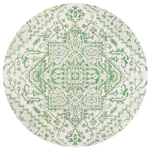 Estrella Bohemian Medallion Textured Indoor/Outdoor Round Area Rug