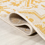 Estrella Bohemian Medallion Textured Indoor/Outdoor Round Area Rug