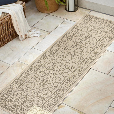 Charleston-Vintage-Filigree-Textured-Weav-Indoor/Outdoor-Runner-Rug-Runner-Rugs