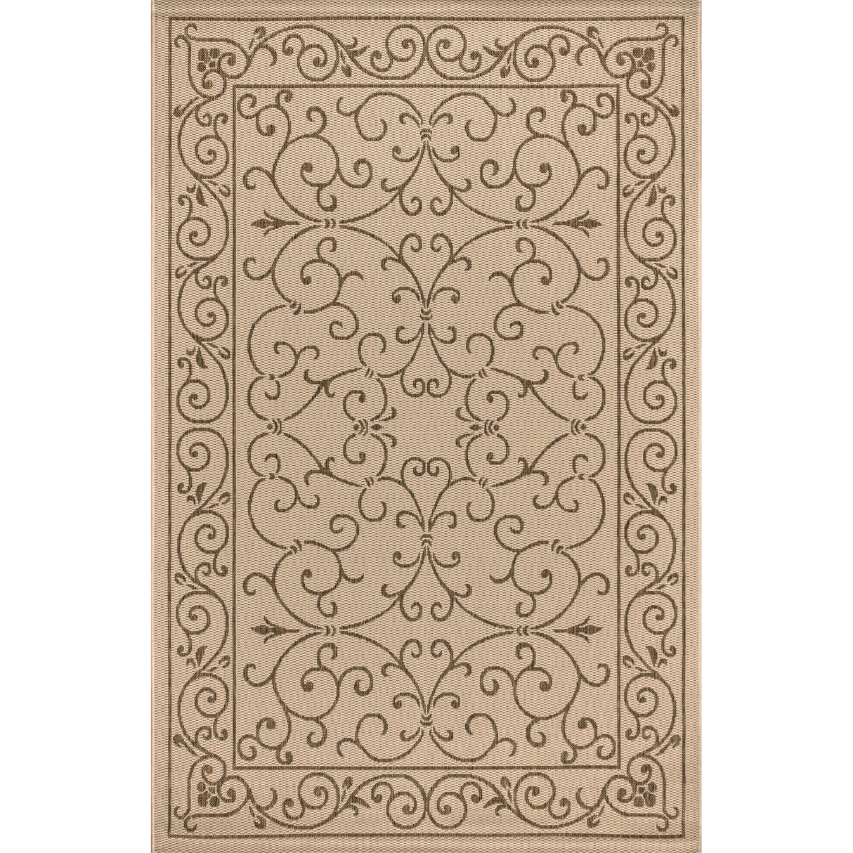Charleston Vintage Filigree Textured Weav Indoor/Outdoor Area Rug