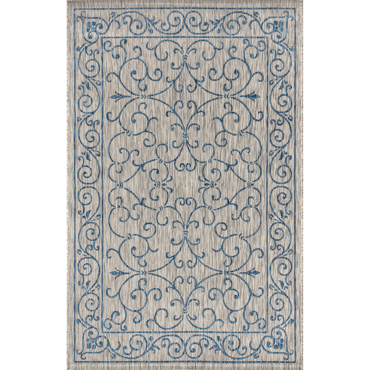 Charleston Vintage Filigree Textured Weav Indoor/Outdoor Area Rug