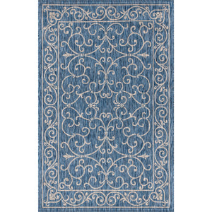 Charleston Vintage Filigree Textured Weav Indoor/Outdoor Area Rug