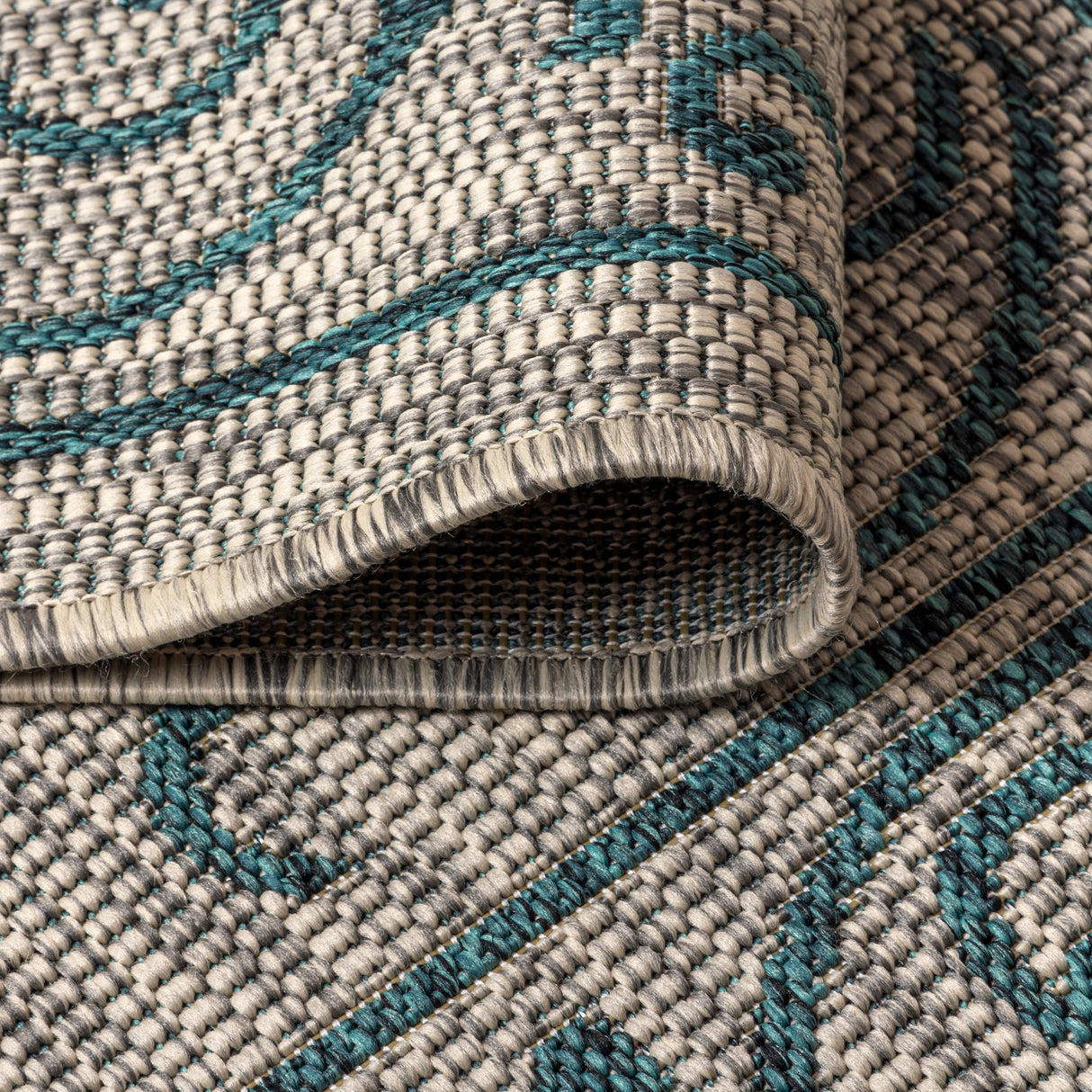 Charleston Vintage Filigree Textured Weav Indoor/Outdoor Area Rug