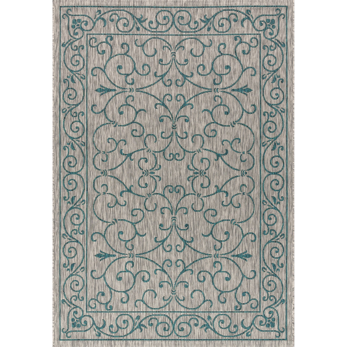 Charleston Vintage Filigree Textured Weav Indoor/Outdoor Area Rug