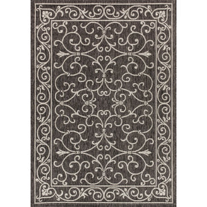 Charleston Vintage Filigree Textured Weav Indoor/Outdoor Area Rug
