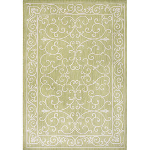 Charleston Vintage Filigree Textured Weav Indoor/Outdoor Area Rug