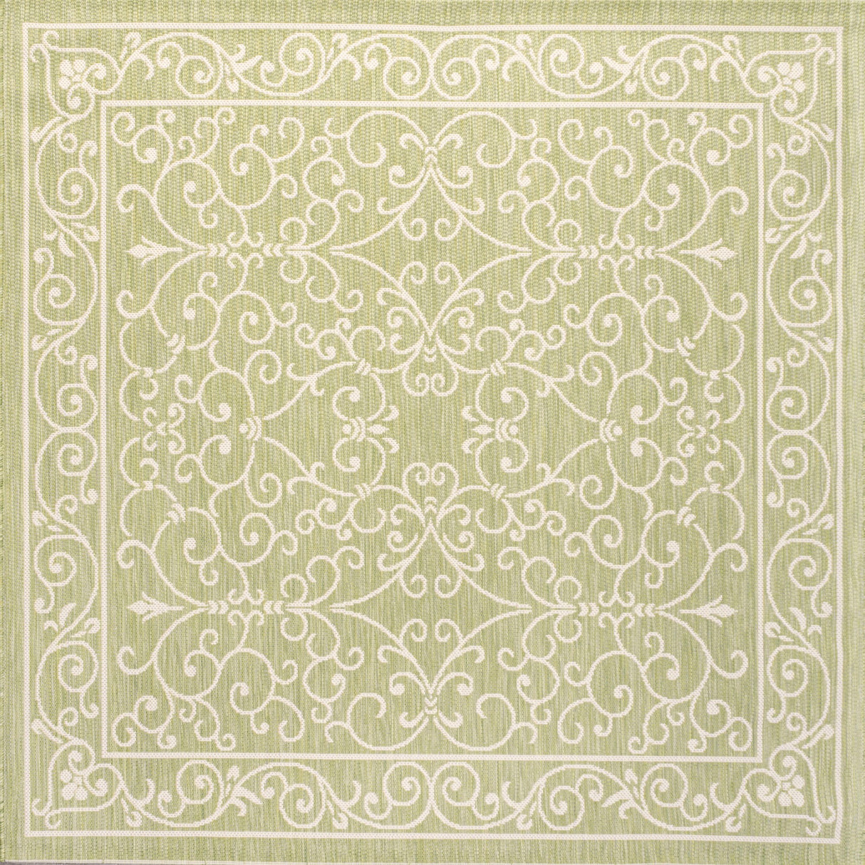 Charleston Vintage Filigree Textured Weav Indoor/Outdoor Square Area Rug