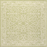 Charleston Vintage Filigree Textured Weav Indoor/Outdoor Square Area Rug