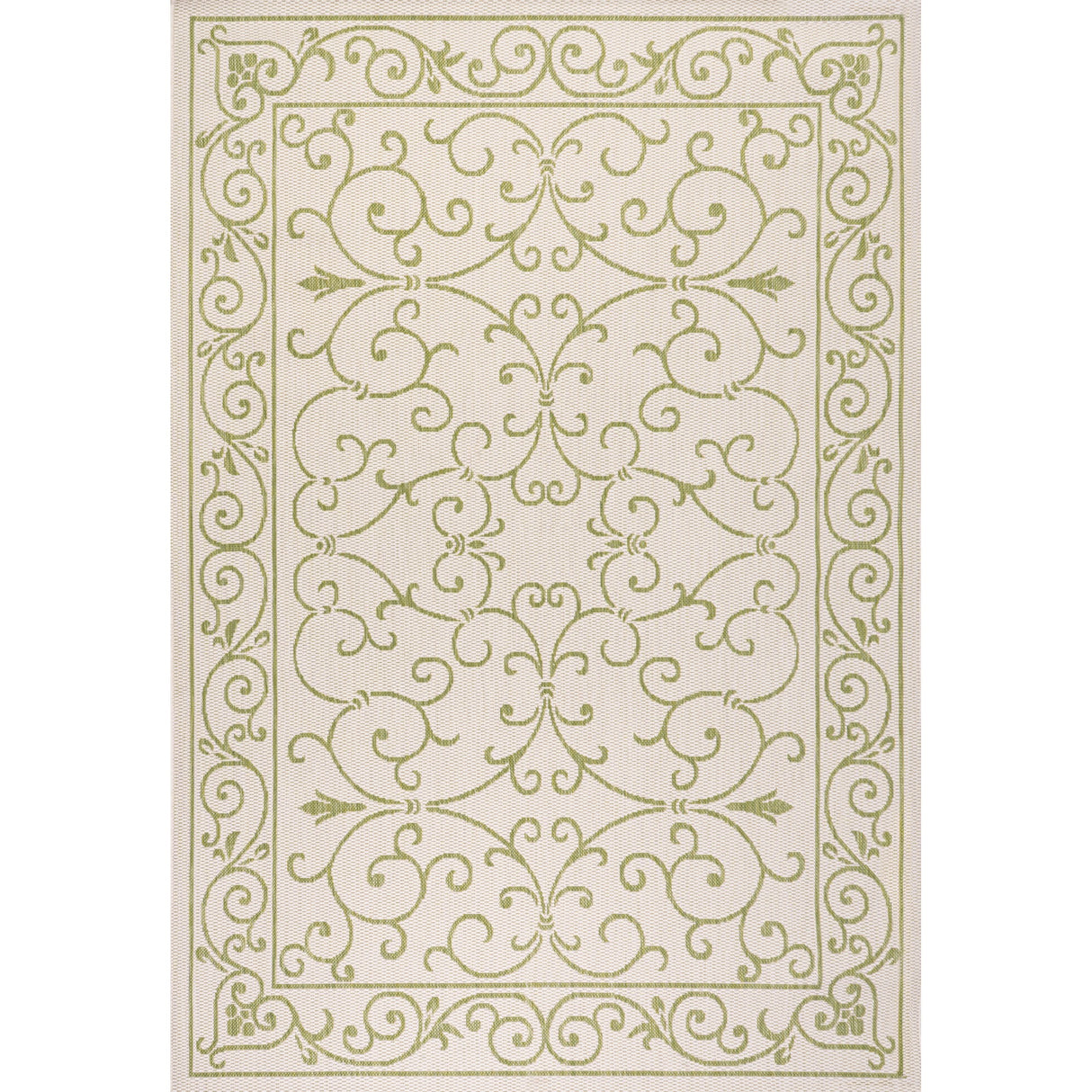 Charleston Vintage Filigree Textured Weav Indoor/Outdoor Area Rug