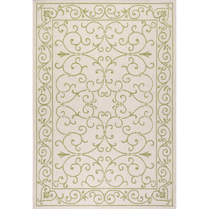Charleston Vintage Filigree Textured Weav Indoor/Outdoor Area Rug