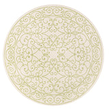 Charleston Vintage Filigree Textured Indoor/Outdoor Round Area Rug