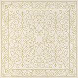 Charleston Vintage Filigree Textured Weav Indoor/Outdoor Square Area Rug