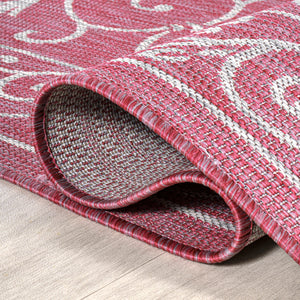 Charleston Vintage Filigree Textured Weav Indoor/Outdoor Square Area Rug