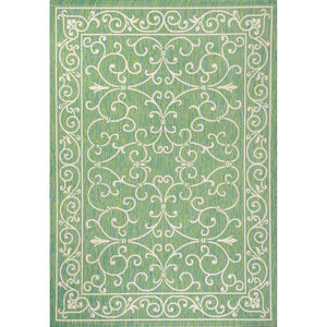 Charleston Vintage Filigree Textured Weav Indoor/Outdoor Area Rug