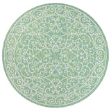 Charleston Vintage Filigree Textured Indoor/Outdoor Round Area Rug