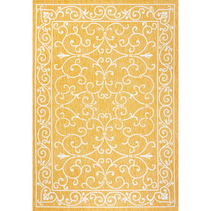 Charleston Vintage Filigree Textured Weav Indoor/Outdoor Area Rug