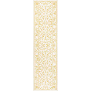 Charleston Vintage Filigree Textured Weav Indoor/Outdoor Runner Rug