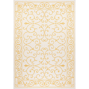 Charleston Vintage Filigree Textured Weav Indoor/Outdoor Area Rug