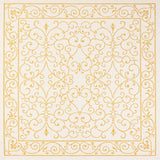 Charleston Vintage Filigree Textured Weav Indoor/Outdoor Square Area Rug