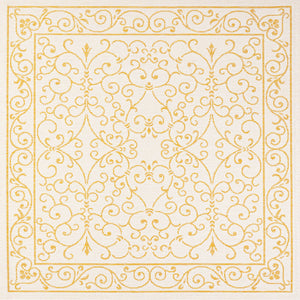 Charleston Vintage Filigree Textured Weav Indoor/Outdoor Square Area Rug