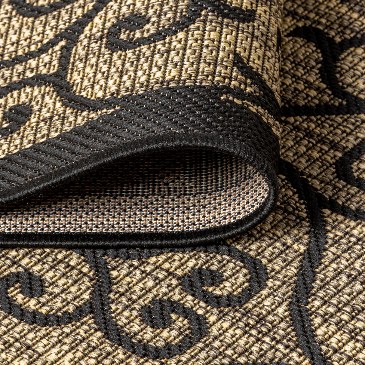 Madrid Vintage Filigree Textured Weave Indoor/Outdoor Runner Rug