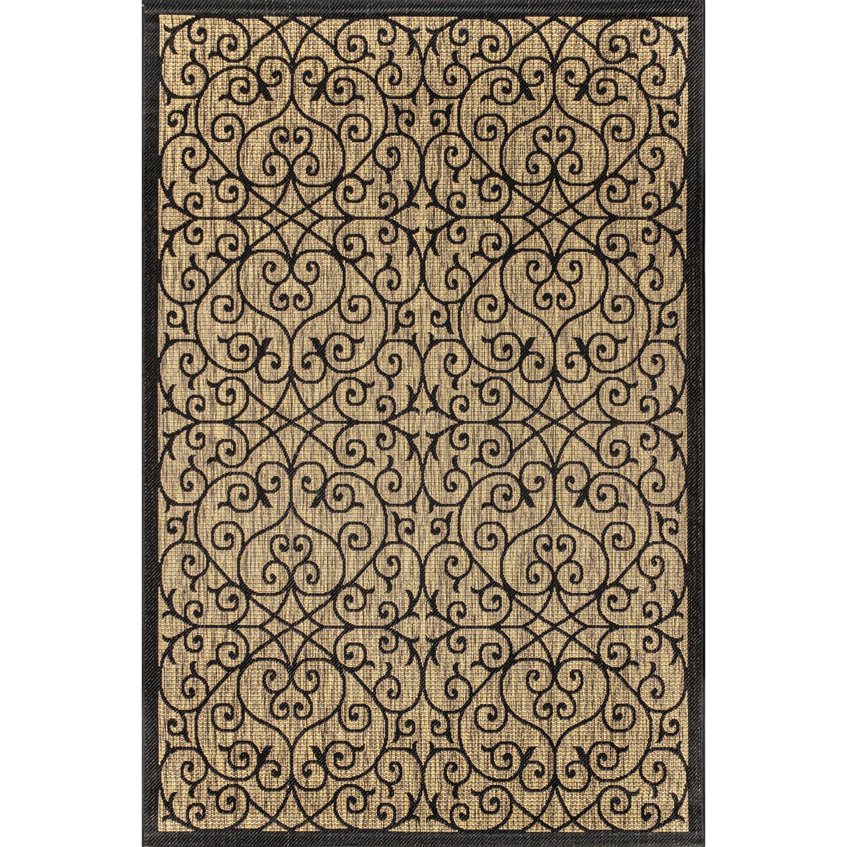 Madrid Vintage Filigree Textured Weave Indoor/Outdoor Area Rug