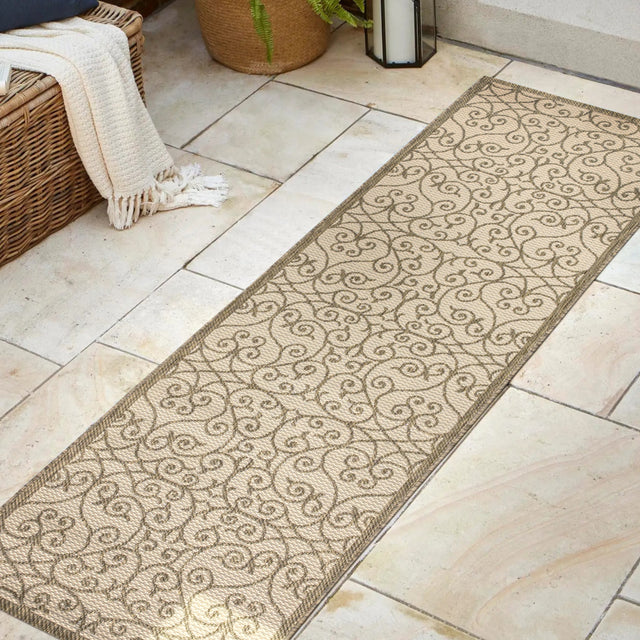 Madrid-Vintage-Filigree-Textured-Weave-Indoor/Outdoor-Runner-Rug-Runner-Rugs