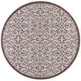 Madrid Vintage Filigree Weave Indoor/Outdoor Round Area Rug