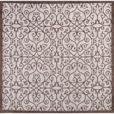 Madrid Vintage Filigree Textured Weave Indoor/Outdoor Square Area Rug
