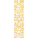 Madrid Vintage Filigree Textured Weave Indoor/Outdoor Runner Rug