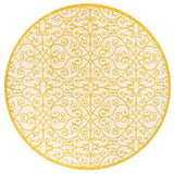 Madrid Vintage Filigree Textured Weave Indoor/Outdoor Round Area Rug