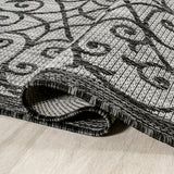 Madrid Vintage Filigree Textured Weave Indoor/Outdoor Runner Rug
